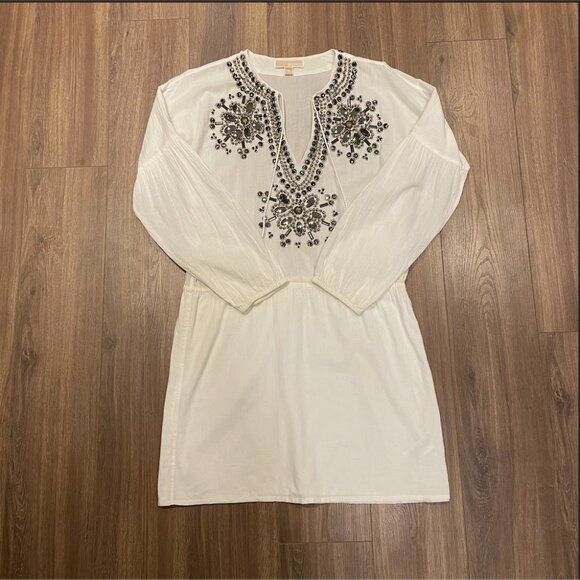 Michael Kors Beaded White Tunic Dress, size S/M, 100% cotton - Picture 1 of 7